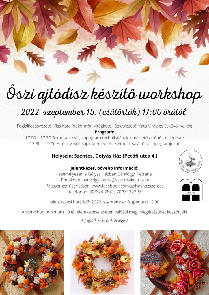 Őszi ajtódísz készítő workshop 2022. szeptember 15. (csütörtök) 1700 órától (1)