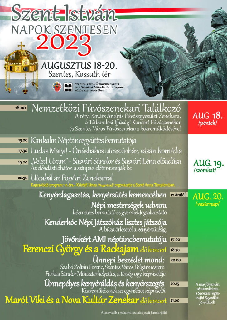 Augusztus 20. ai rendezvény plakátja
